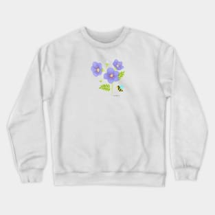 Jacobs Ladder Flowers and Bee Crewneck Sweatshirt